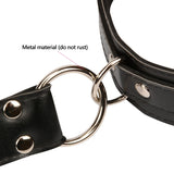 Female Leather Handcuffs Neck collar for Couple Adult sex game